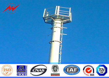 中国 円錐 90ft はポーランド人モノラル タワー、移動体通信タワー 3 セクションに電流を通しました サプライヤー