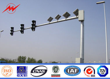 中国 6.5 ライトを持つ長さ 11m の十字の腕によって電流を通される私道街灯柱 サプライヤー