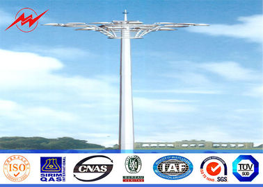 中国 Q345八角形の競技場ライト上昇システムが付いている高いマスト タワー10 200W HPSライト サプライヤー