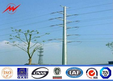 中国 頭上式の送電線のための17mのコラムによって電流を通される鋼鉄電柱 サプライヤー