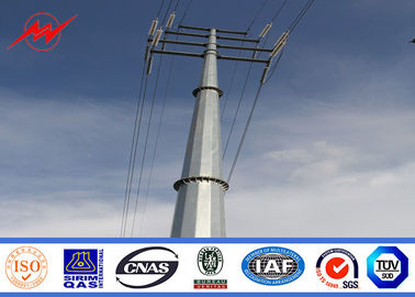 中国 15mの送電線実用的な電柱、Q345 Q420管状の鋼鉄ポーランド人 サプライヤー