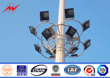 中国 40Mは60のNO LEDライト円形のランタン キャリッジが付いている高いマストの競技場の軽いタワーに電流を通しました サプライヤー