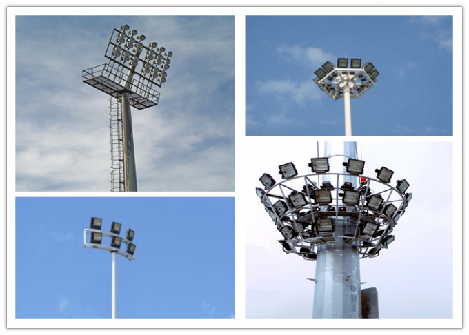 ハイウェー/フットボール スタジアムの高いマストの街灯柱30mの高さ12mmの厚さ 2