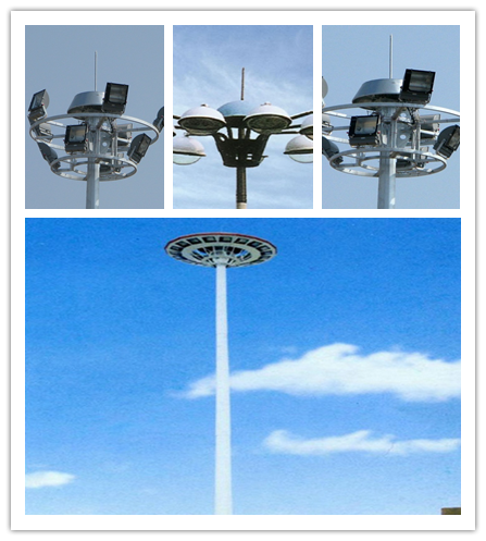 3 つのセクション白い鋼鉄装飾的な街灯のポーランド人の高力反錆 3