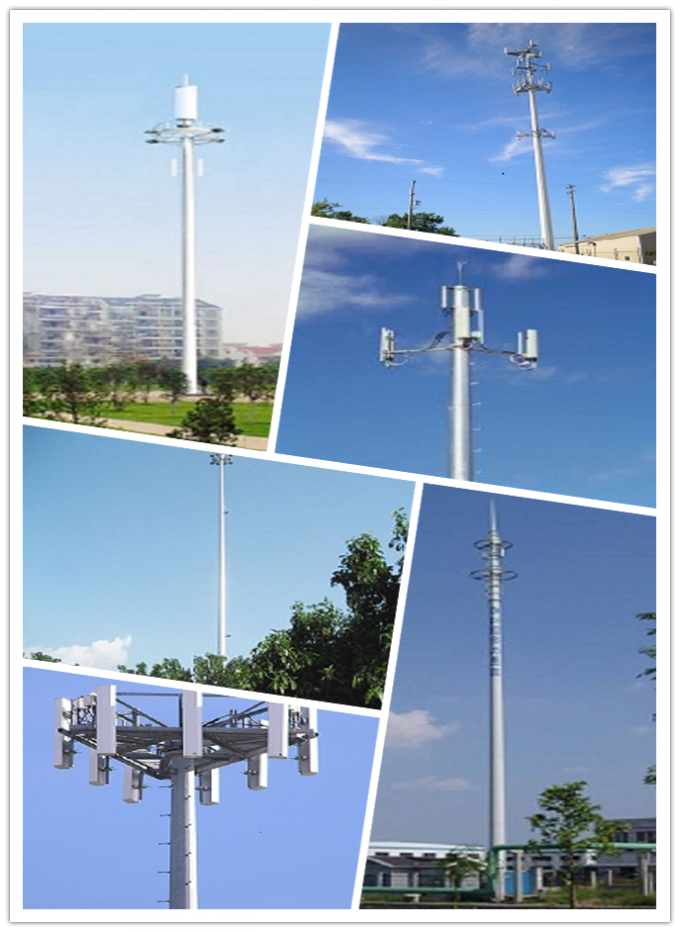 高圧によって電流を通される鋼鉄電気 Monopole テレコミュニケーション タワー 2