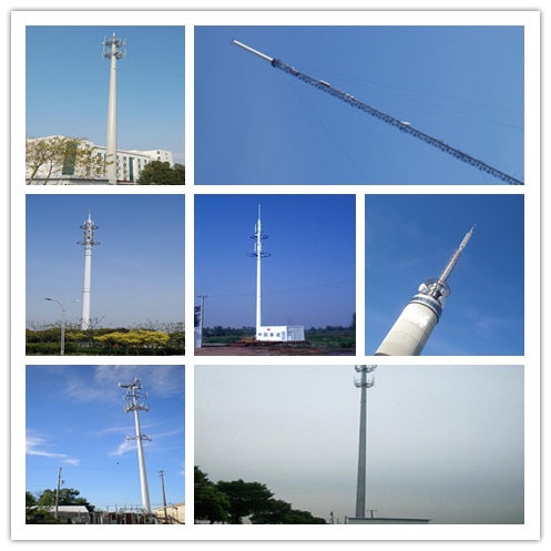 鋼鉄電気通信の細胞アンテナ コミュニケーション、ISO 9001 のためのモノラル ポーランド人タワー 1