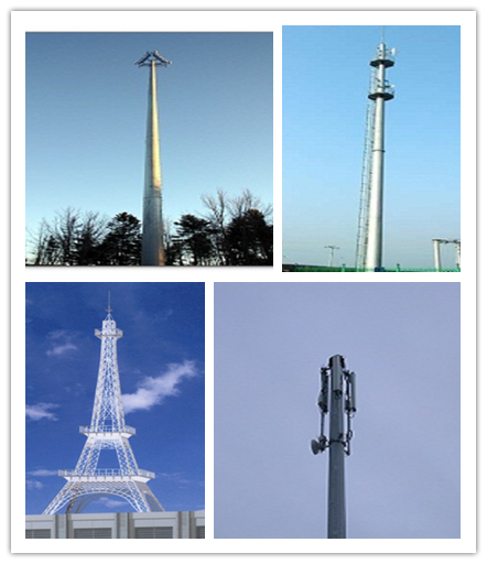 鋼鉄電気通信の細胞アンテナ コミュニケーション、ISO 9001 のためのモノラル ポーランド人タワー 0
