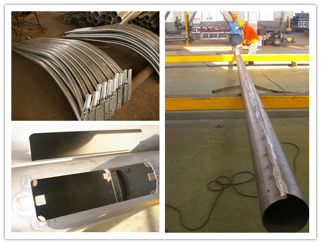 Q420 Q460の金属の電気電流を通された鋼鉄管状の実用的な電柱の取り替え 1