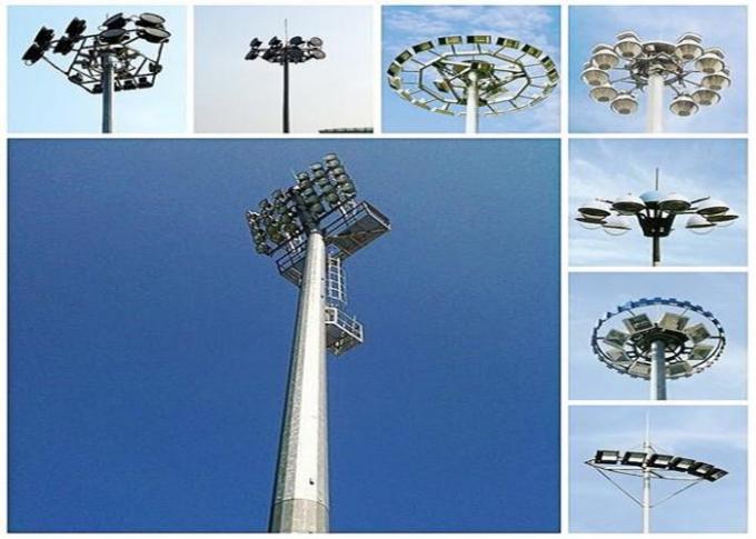 空港照明のための CCTV の取付けと高いマスト ポーランド人に塗る 30meters 力 0