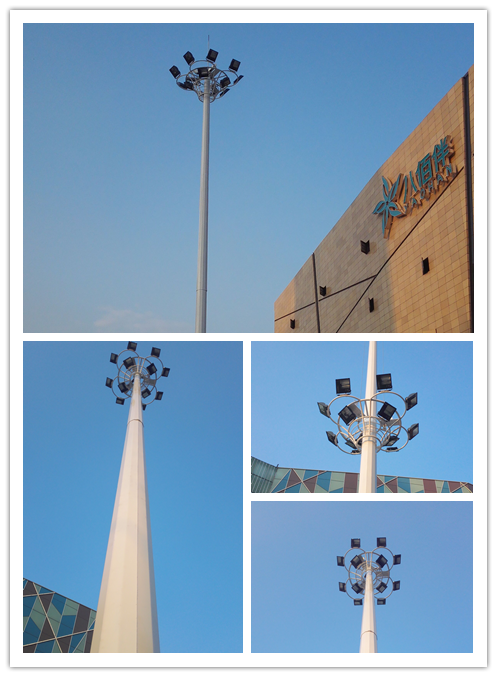円形ランプのパネルが付いているさび止めの円形 25M HDG の広場の高いマスト ポーランド人 2