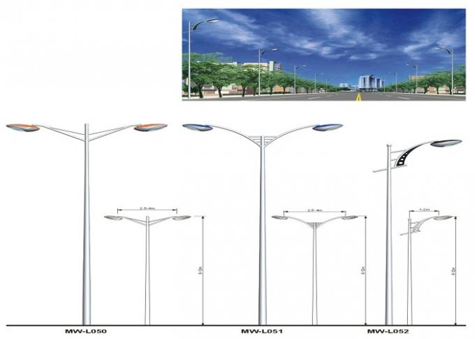 二重腕 40with 80w LED 商業屋外の街灯柱の風- 136km/h を検査して下さい 0