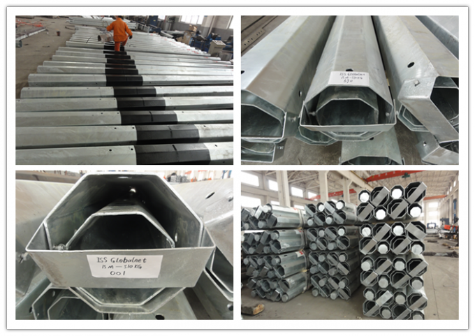 15Mダン1200の鋼鉄電柱、亜鉛めっきの表面処理の管状の鋼鉄ポーランド人 1