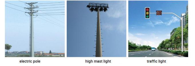 ISO標準の太陽街灯ポーランド人、カスタマイズされるポーランド人管状の鋼鉄6-15m色 1