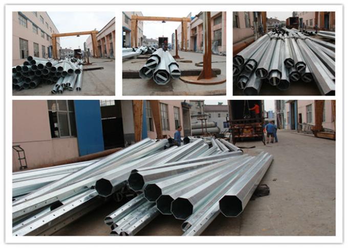 2 12m 800Dan Hot Dip Galvanized Utility電柱For Electrical Distribution Line