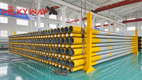 品質  High-Strength Q460 Octagonal Hot-Dip Galvanized Steel Pole for 69kV Power Transmission Lines 工場