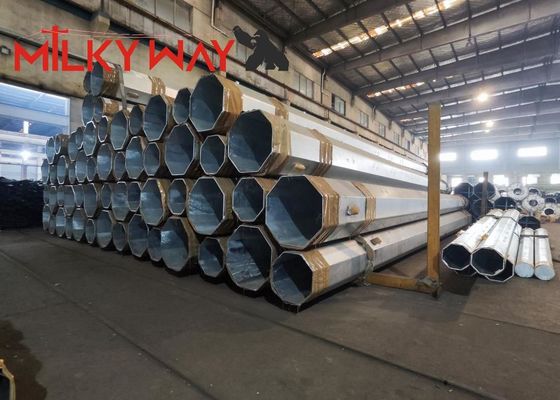 Q345 Steel Monopole Tower for Telecom 18m-30m Hot Dip Galvanized サプライヤー