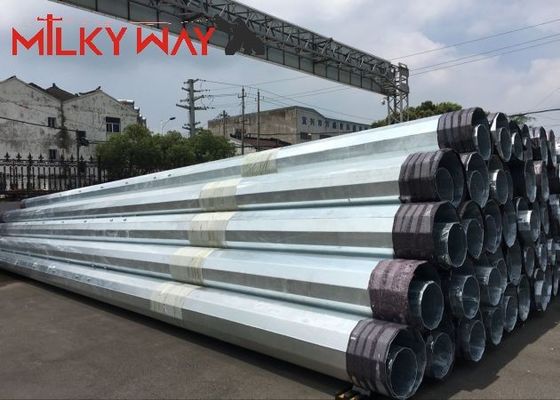 80FT 90FT 138KV Galvanized Steel Power Poles for Electrical Distribution サプライヤー