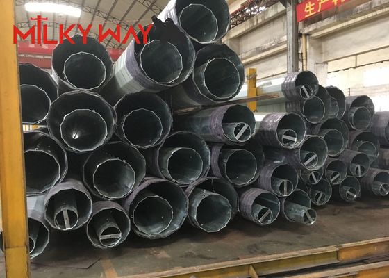 14m-21m Galvanized Steel Power Transmission Poles for Utility Line サプライヤー