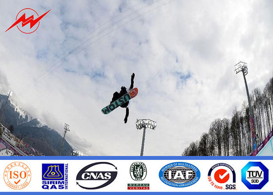 25m の持ち上がるシステムとの concial 高いマストの棒の広場の照明