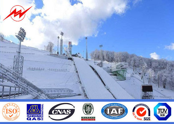 30m の持ち上がるシステムとの公園の照明のための八角形の高いマストの棒