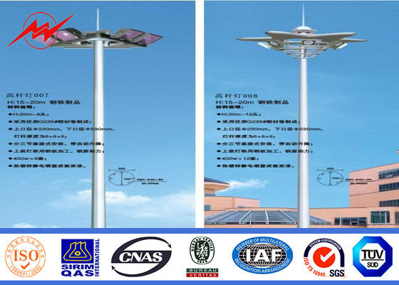 Q345 競技場のための鋼鉄棒の鋼鉄管状の棒の高いマスト ポーランド人