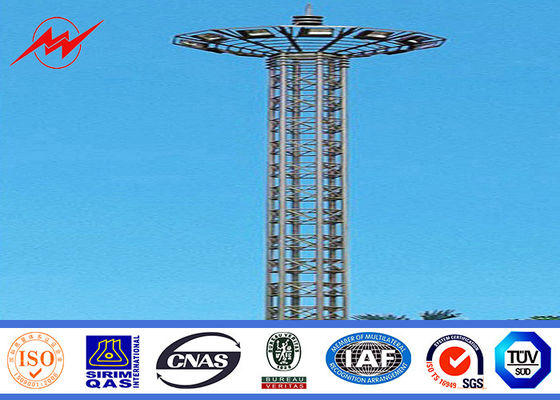 30m Q235 HDG は 400w HPS ライトが付いている高いマスト ポーランド人に電流を通しました