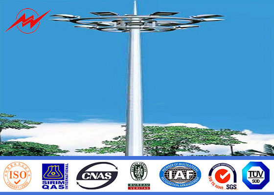 30m Q235 HDG は 400w HPS ライトが付いている高いマスト ポーランド人に電流を通しました