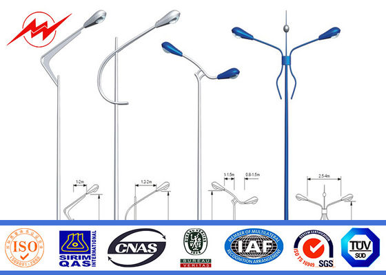 道の照明のための太陽 2.75mm 12m 二重アウトリーチによって電流を通される鋼鉄ポーランド人