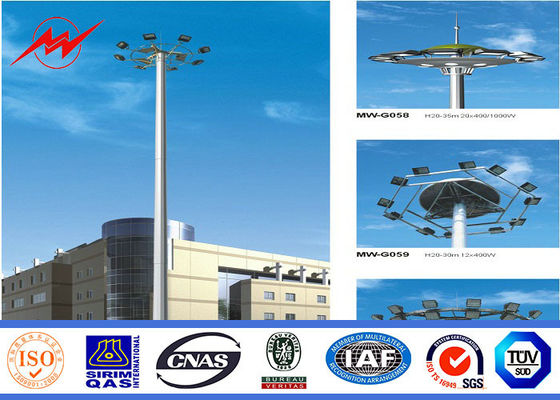 HDG は 400w HPS のランタンが付いている電柱の高いマスト ポーランド人に電流を通しました