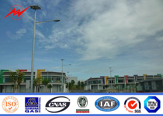 12m の外のつく 18v/45w のための単一の腕の通りの太陽エネルギー街灯柱