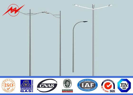 6m の私道の街灯柱 160km/h の風速の外の二重アウトリーチの Eco の粉のコーティング
