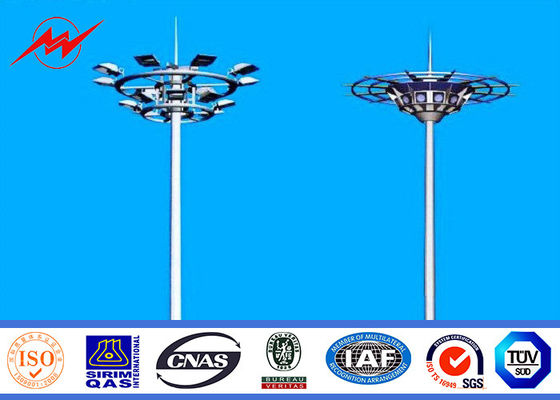 30M の高いマスト ポーランド人、持ち上がるシステムを持つ商業屋外の街灯柱に塗る粉