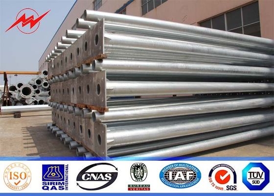 16sides 70ft の鋼鉄上の版が付いている補助的な stational の配分ラインのための 135kv 電圧鋼鉄電信柱