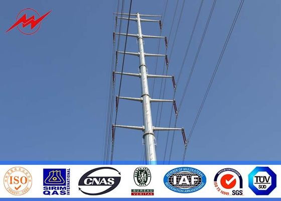 11M 300DaN 69kv 100meters の配分力のための鋼鉄電信柱 3.5mm の厚さ Q345 材料