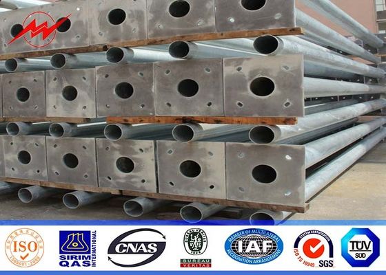 単一の腕を搭載する伝達電力線のための 8sides 35ft 110kv 鋼鉄電信柱