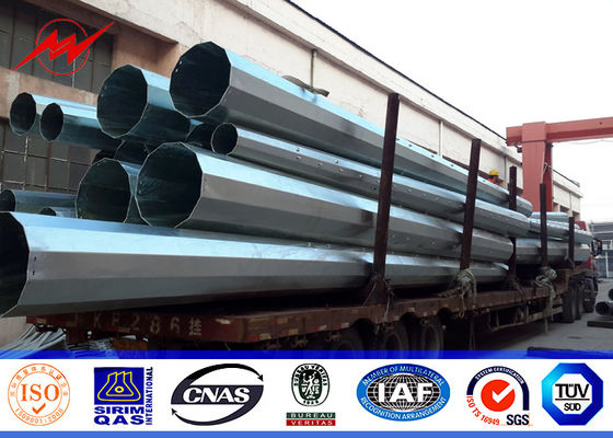 単一の腕を搭載する伝達電力線のための 8sides 35ft 110kv 鋼鉄電信柱