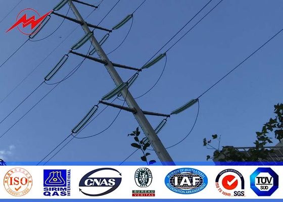 白い粉のコーティングが付いている電力ラインのための 20M 16KN 4mm の thikcness 鋼鉄電信柱