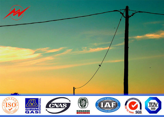 電力タワーのための 11.8M 50KN 6mm Thikcness 鋼鉄電信柱