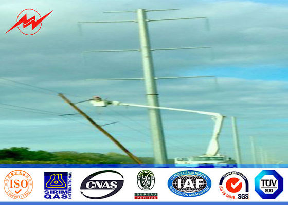 電力タワーのための 11.8M 50KN 6mm Thikcness 鋼鉄電信柱