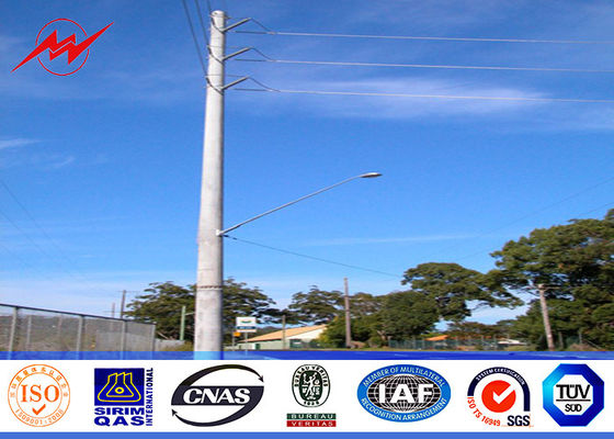 八角形の低電圧 8M の管状の鉄骨構造の電力ポーランド人 69kv