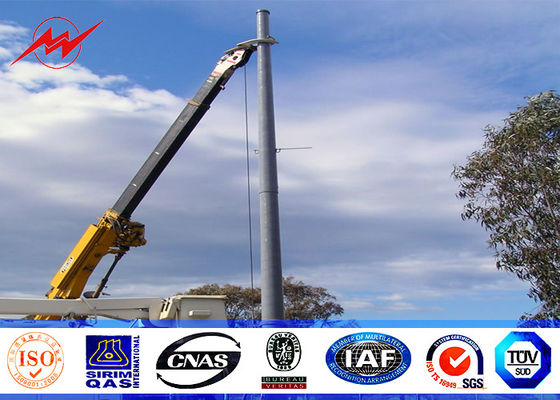 八角形の低電圧 8M の管状の鉄骨構造の電力ポーランド人 69kv