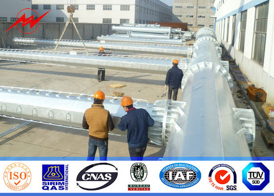 八角形の低電圧 8M の管状の鉄骨構造の電力ポーランド人 69kv