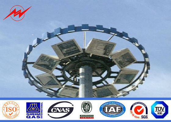 Rasing 電気システムを持つ S355JR の多角形の 25m 電流を通されたスポーツ街灯柱