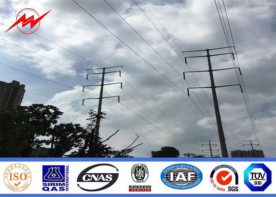 電気の実用性 Q345 耐震性の電流を通された鋼鉄電信柱 3mm の厚さ