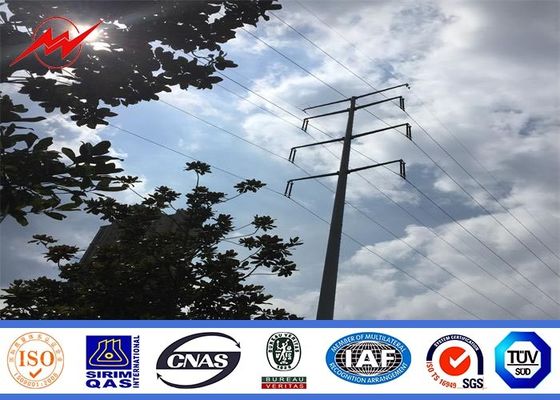 電気の実用性 Q345 耐震性の電流を通された鋼鉄電信柱 3mm の厚さ