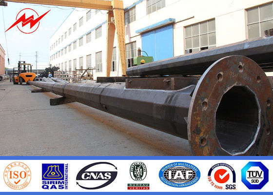 12 のランプの風速 30m/s のフランジを付けたようになった塗る 3mm の 20m 高いマストの街灯柱