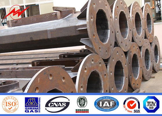 スリップの円形ランプのパネルを持つ共同瀝青 3mm の 20m 高いマスト街灯柱