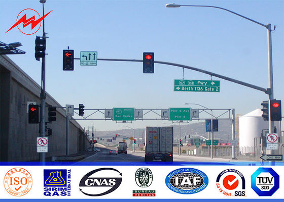 二重ブラケットが付いている 4m の海岸の高速道路の交通標識ポリエステル信号ポーランド人