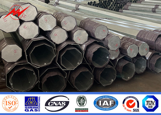 高さと形状をカスタマイズできるホットディップガルバン化八角電源ポール