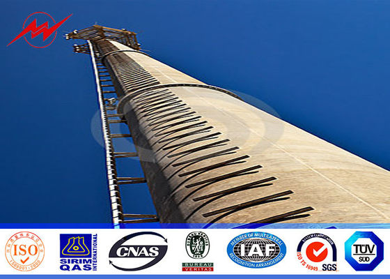 移動電話のマストのためのタイプ100フィートの梯子のフランジの電流を通されたMonopole細胞タワー